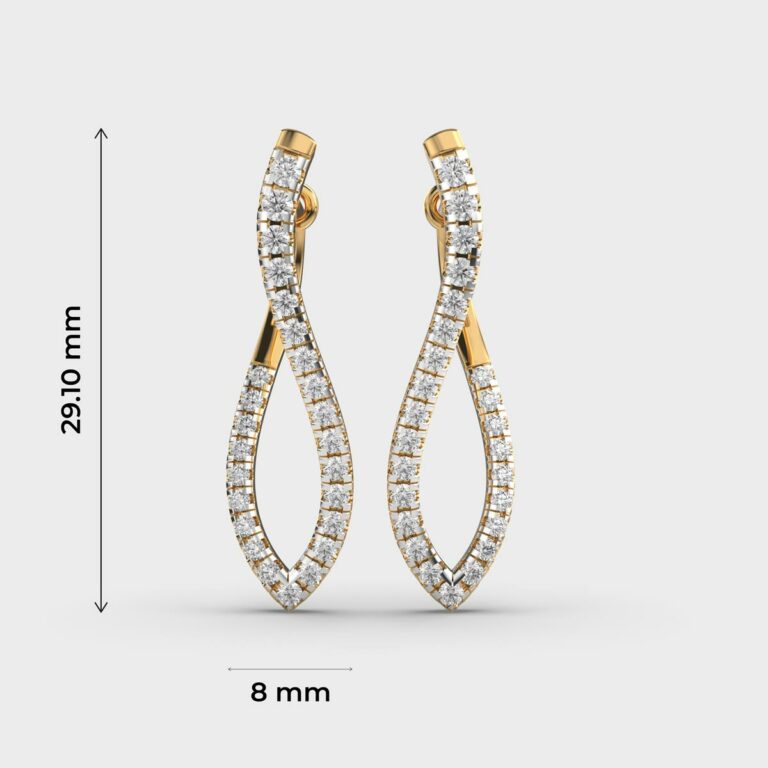 Contemporary Twist Diamond Earrings