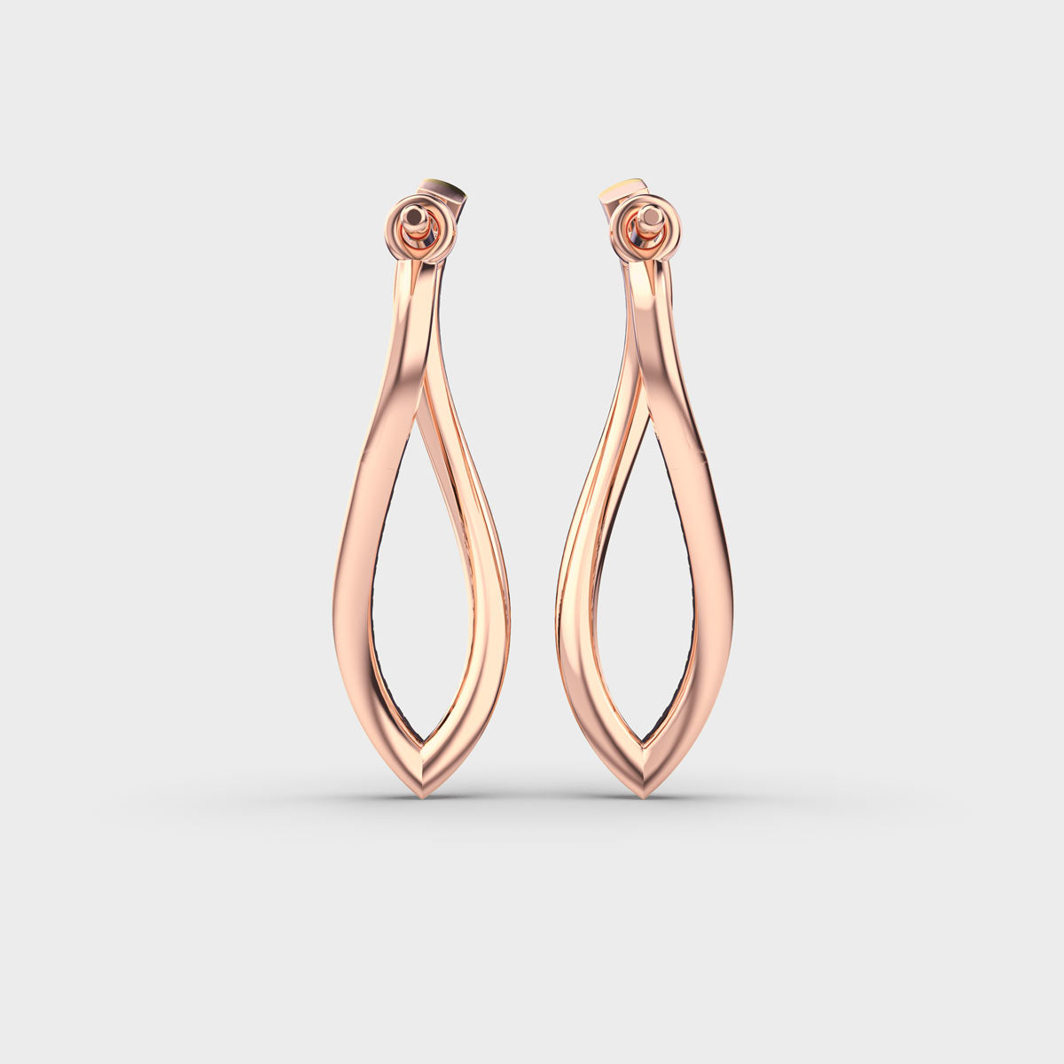 Contemporary Twist Diamond Earrings
