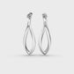Contemporary Twist Diamond Earrings