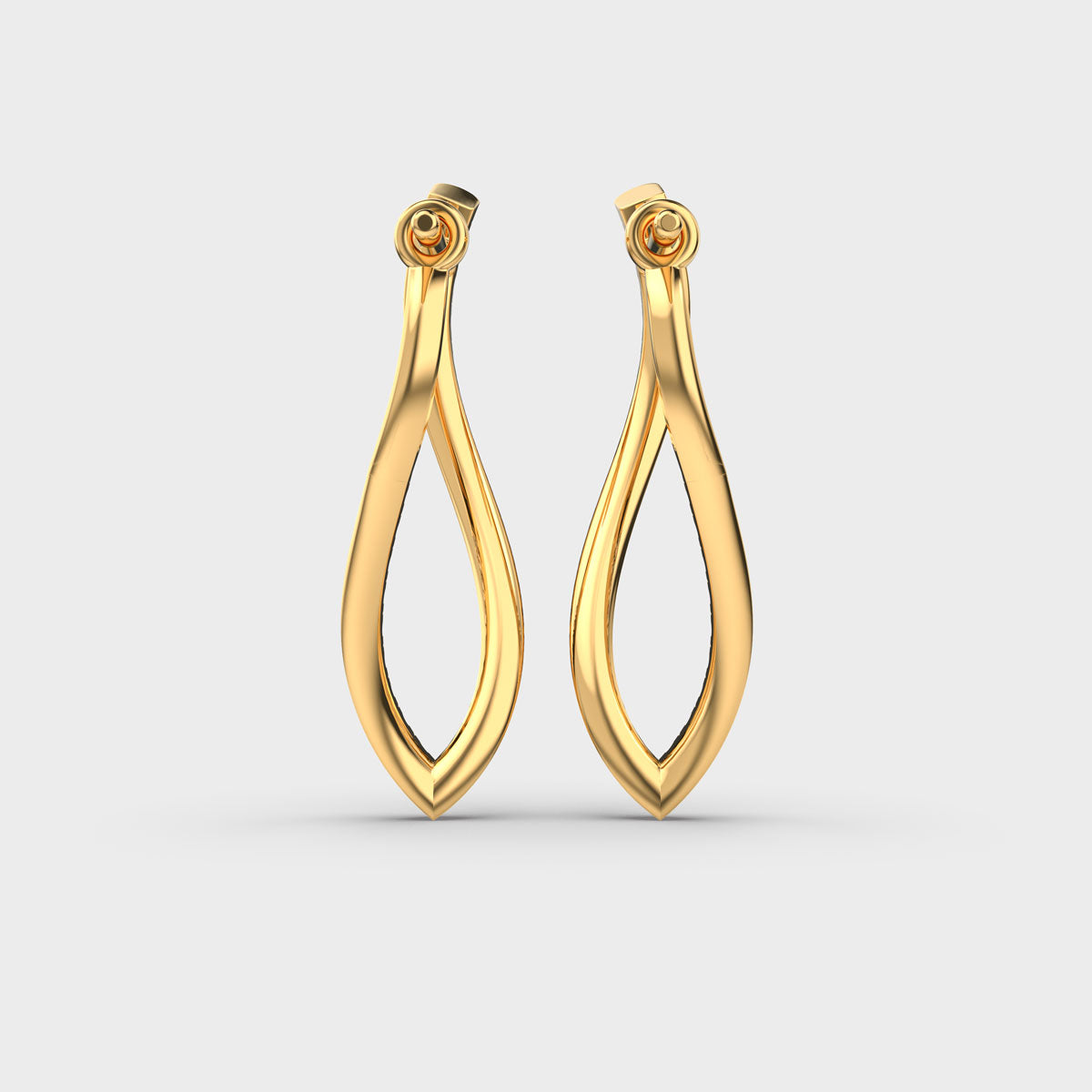 Contemporary Twist Diamond Earrings