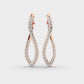 Contemporary Twist Diamond Earrings