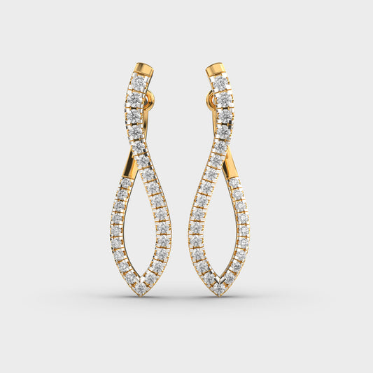 Contemporary Twist Diamond Earrings
