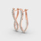Contemporary Twist Diamond Earrings