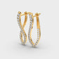 Contemporary Twist Diamond Earrings