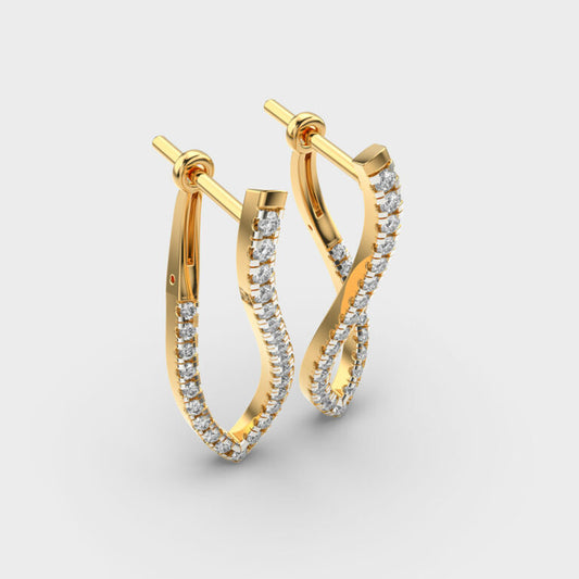 Contemporary Twist Diamond Earrings