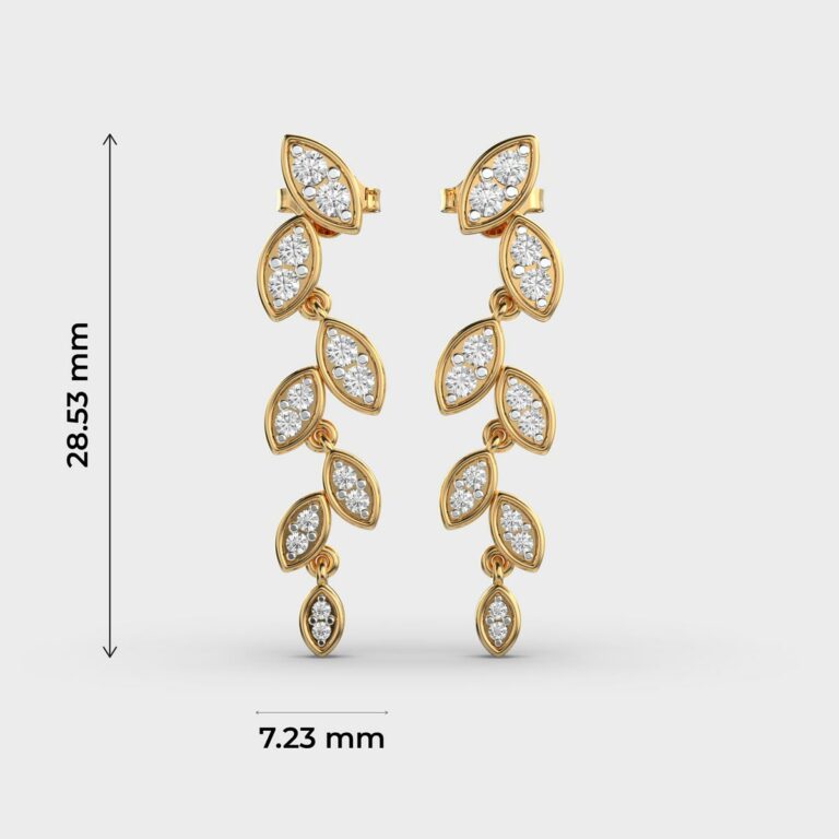 Petals Cascade Diamond Earrings