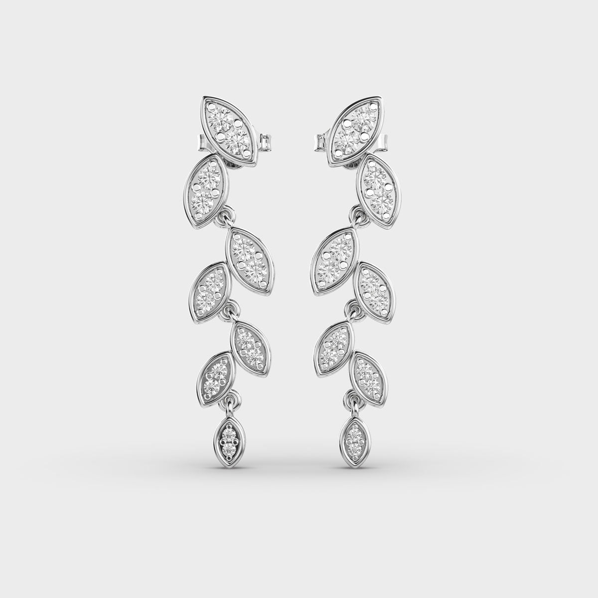Petals Cascade Diamond Earrings