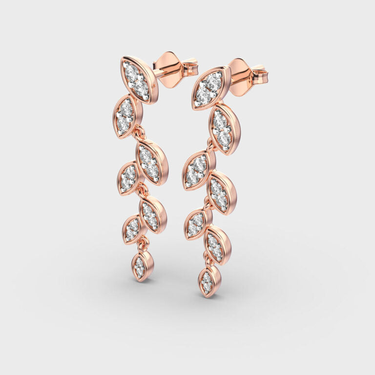 Petals Cascade Diamond Earrings