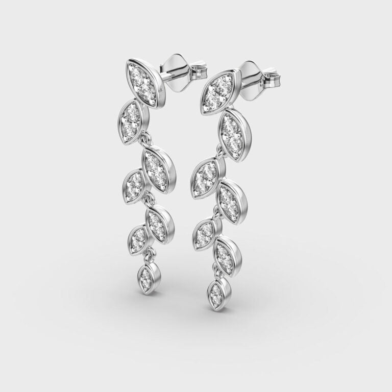 Petals Cascade Diamond Earrings