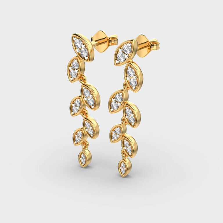 Petals Cascade Diamond Earrings