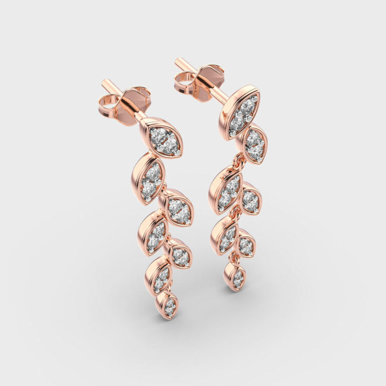 Petals Cascade Diamond Earrings