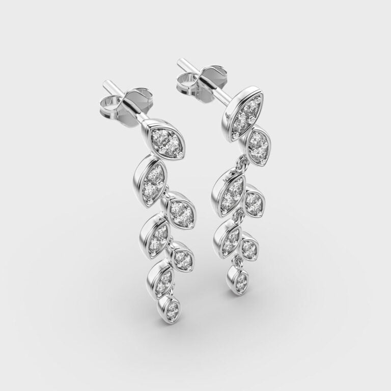 Petals Cascade Diamond Earrings