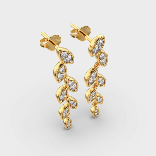 Petals Cascade Diamond Earrings