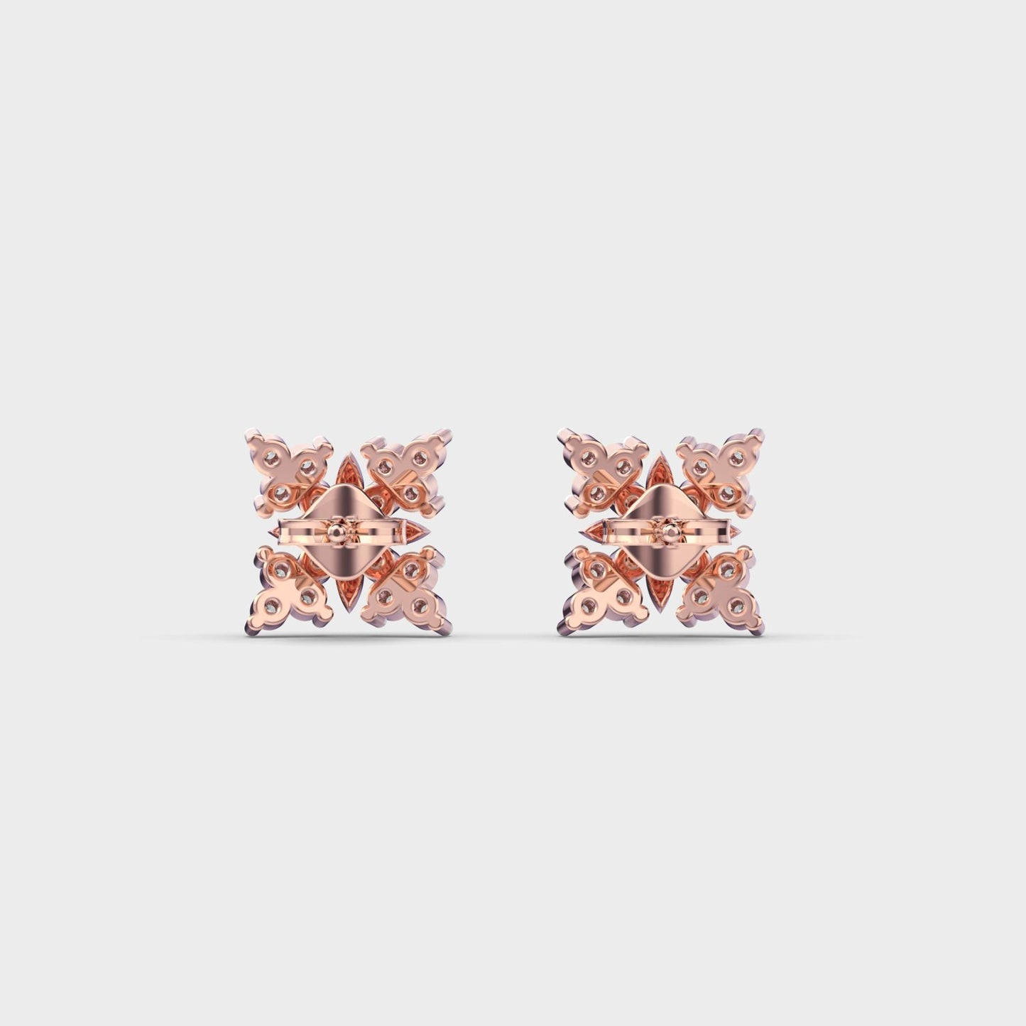 Expressive Petals Diamond Studs