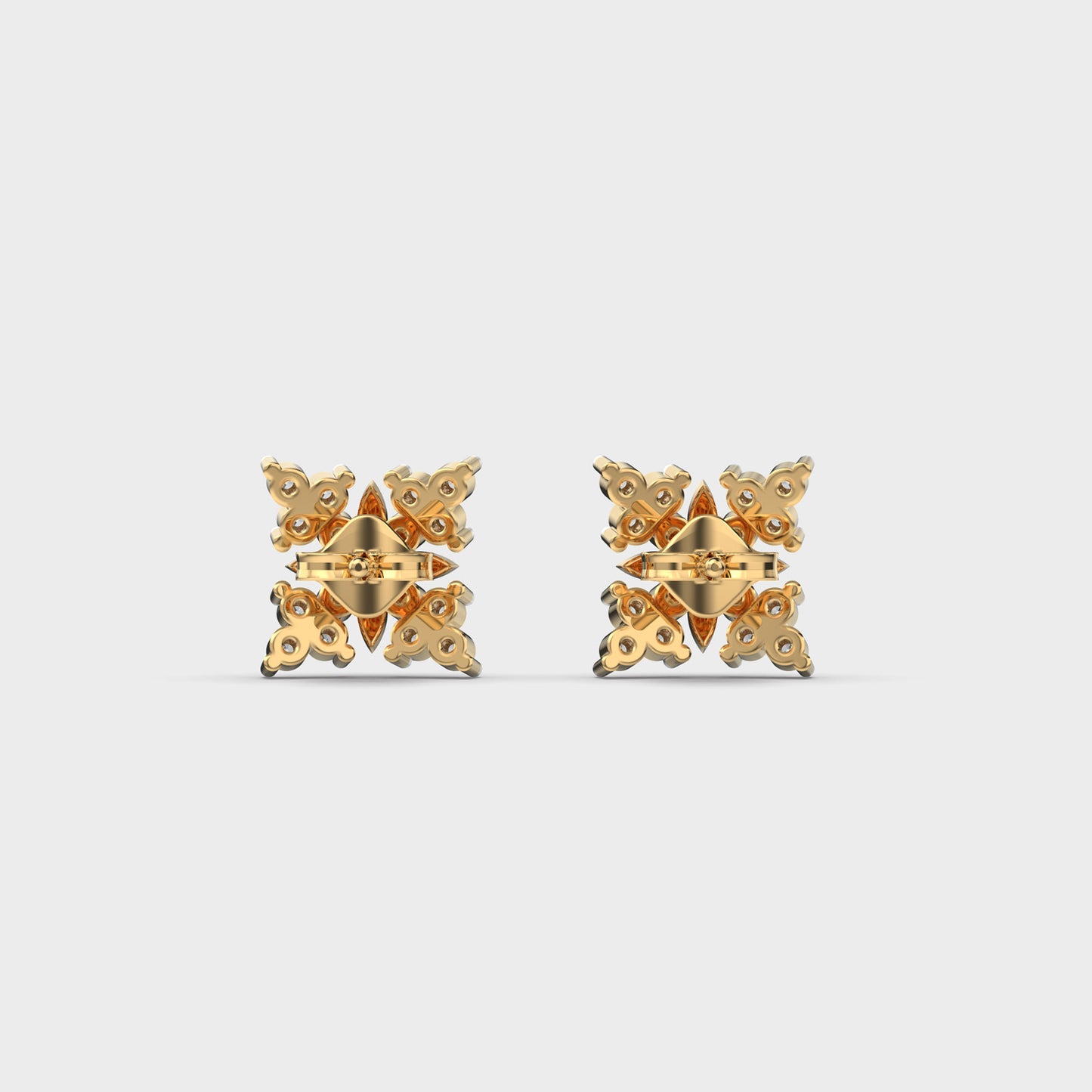 Expressive Petals Diamond Studs