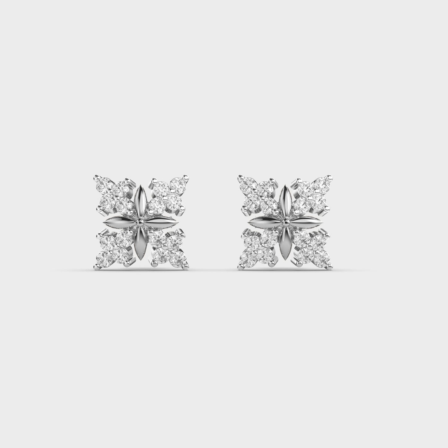 Expressive Petals Diamond Studs