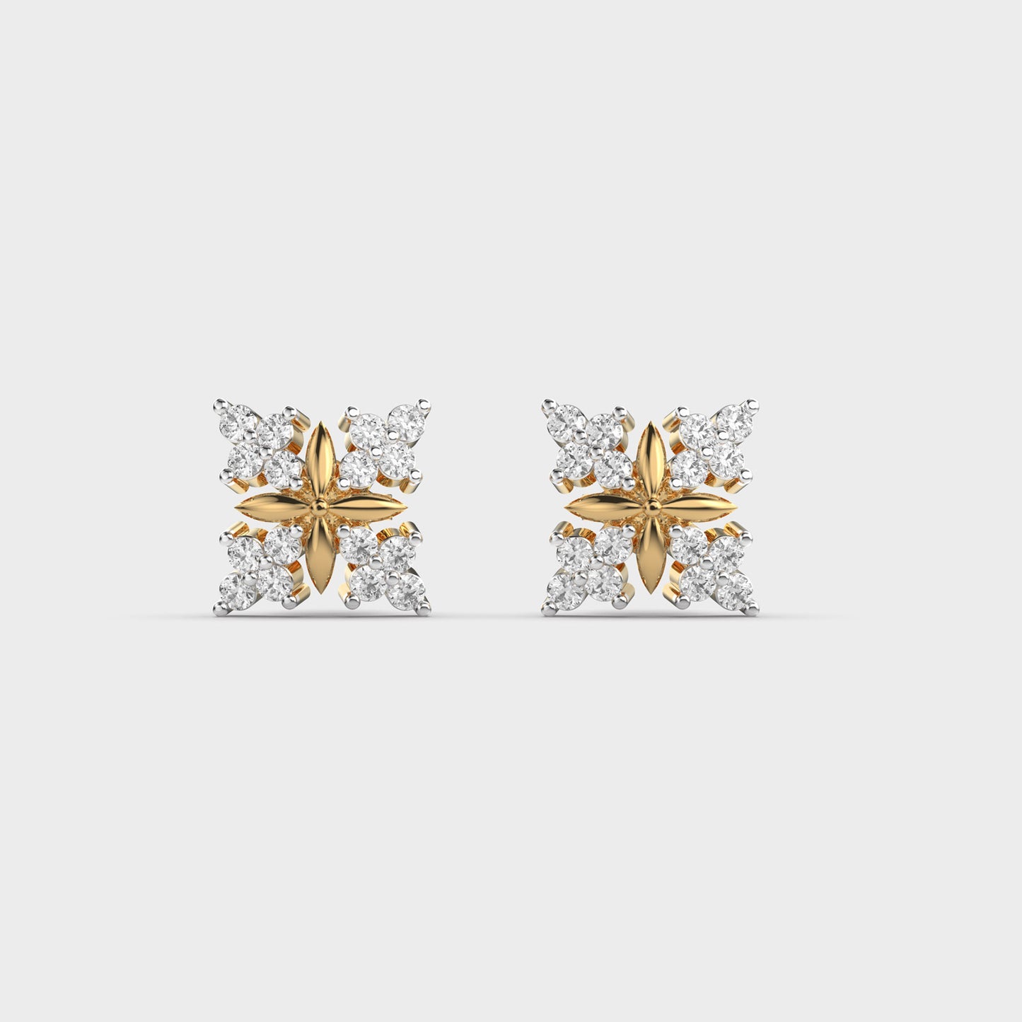 Expressive Petals Diamond Studs