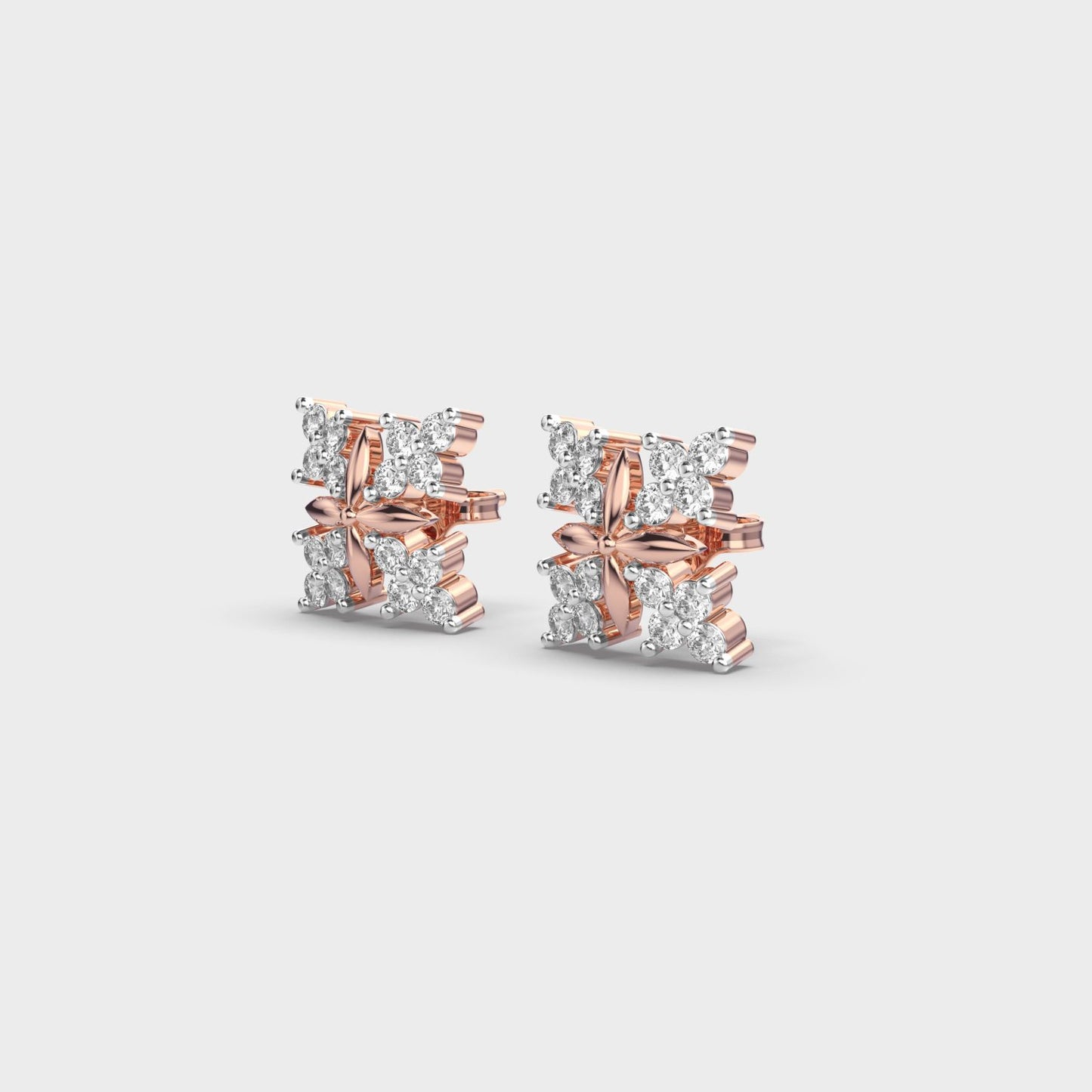 Expressive Petals Diamond Studs