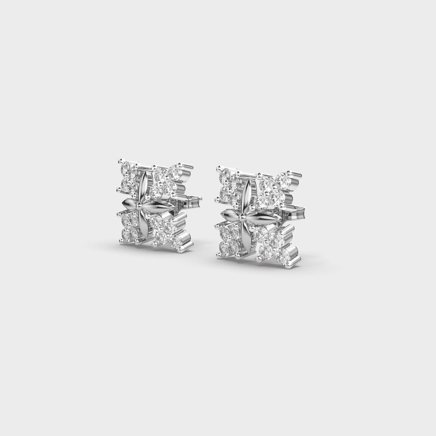 Expressive Petals Diamond Studs
