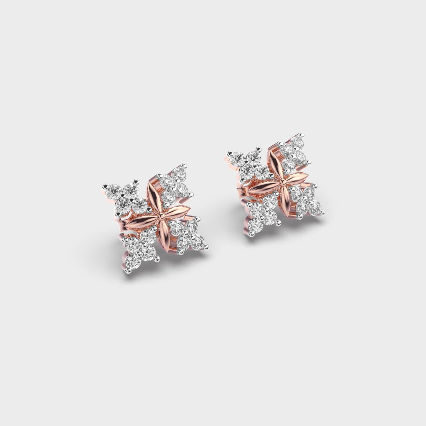 Expressive Petals Diamond Studs