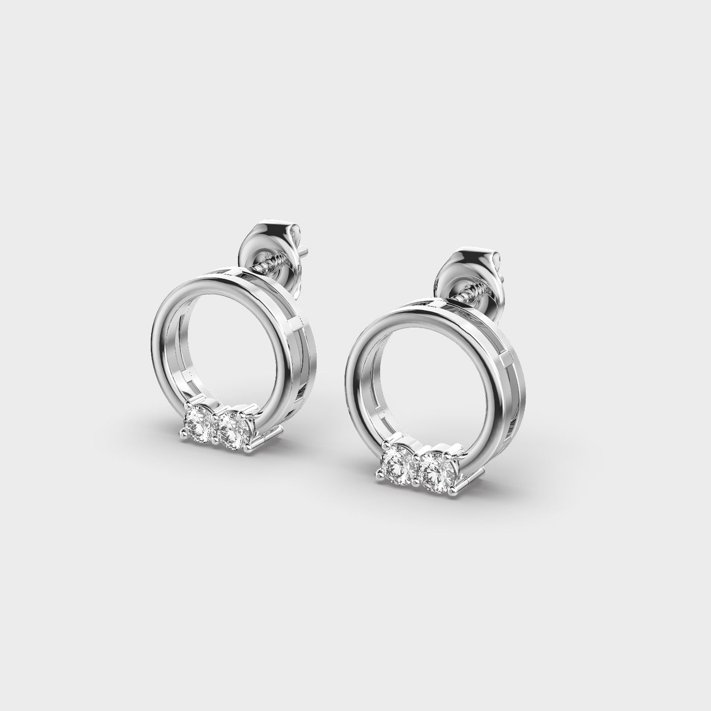 Arctic Glint Diamond Earrings