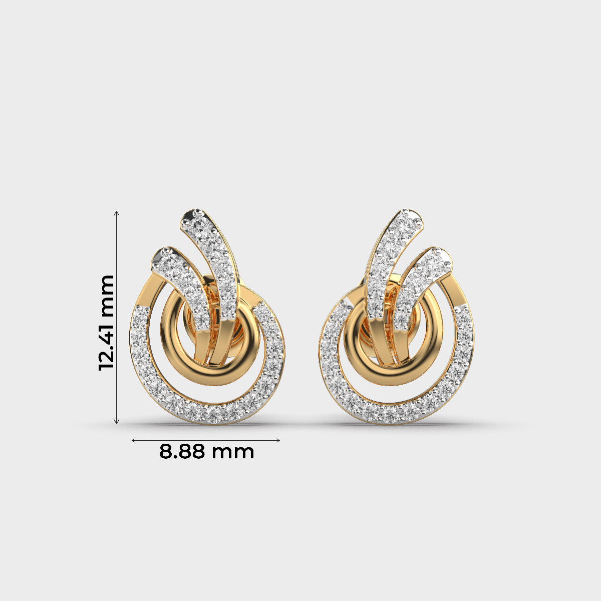 Frosted Flares Diamond Studs