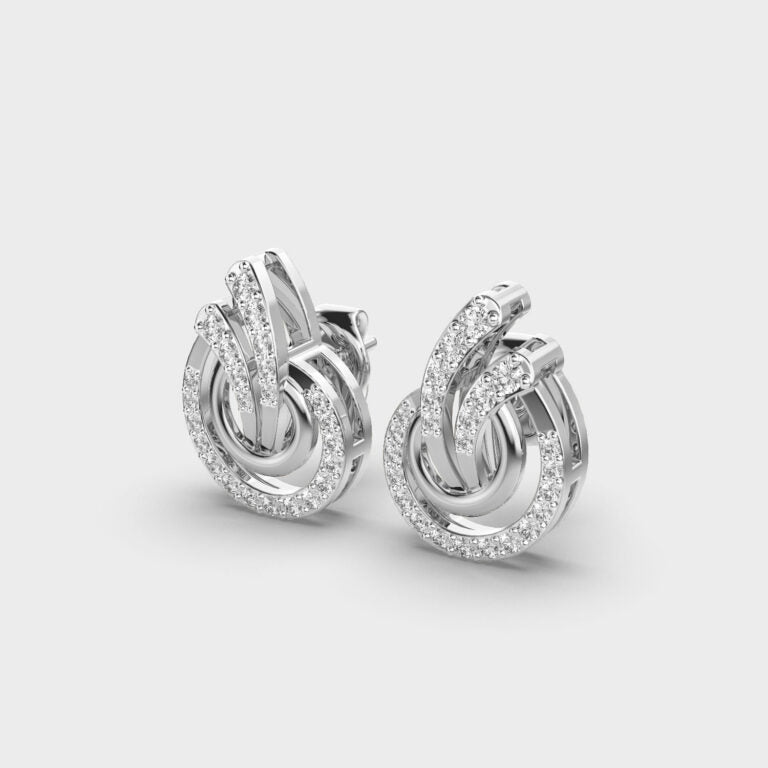 Frosted Flares Diamond Studs