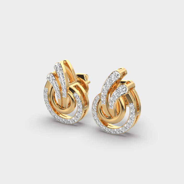Frosted Flares Diamond Studs