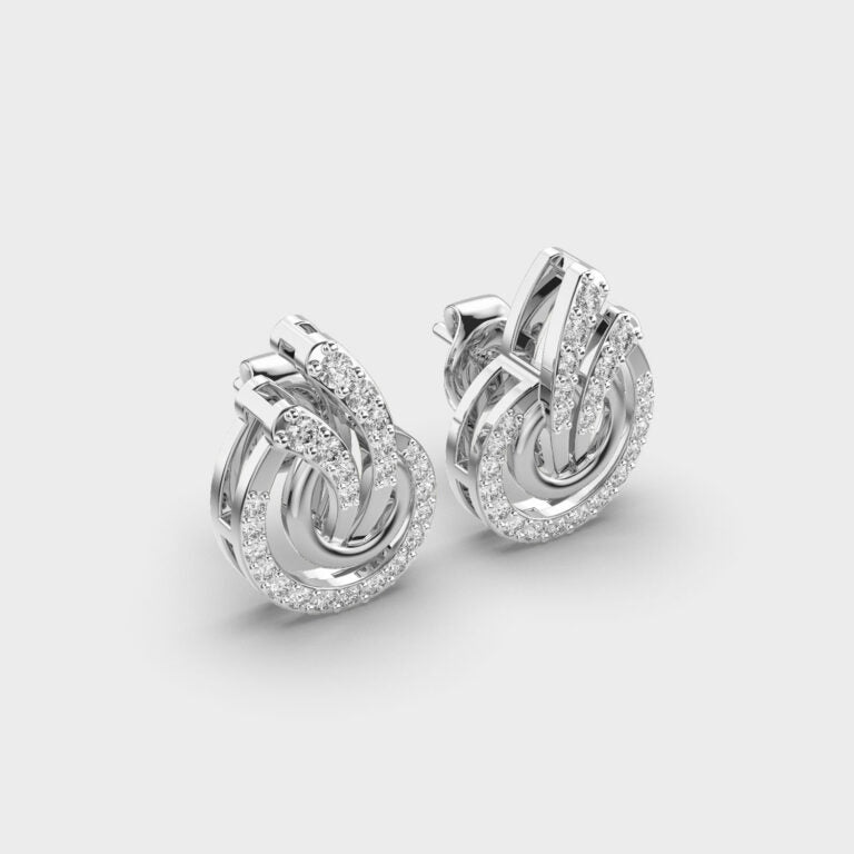 Frosted Flares Diamond Studs