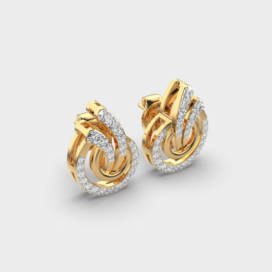 Frosted Flares Diamond Studs