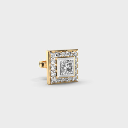 Classic Square Men’s Diamond Studs