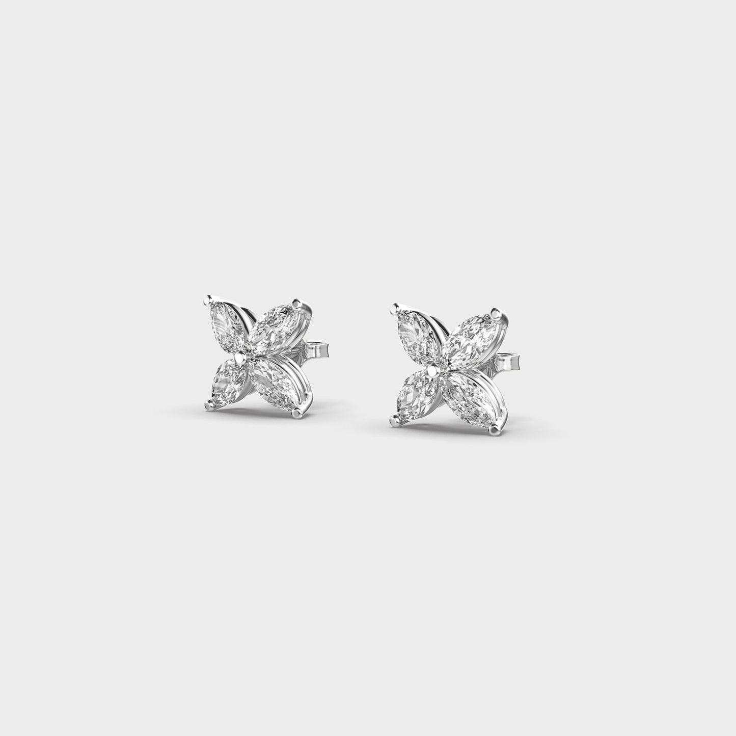 Petite Flora Diamond Studs