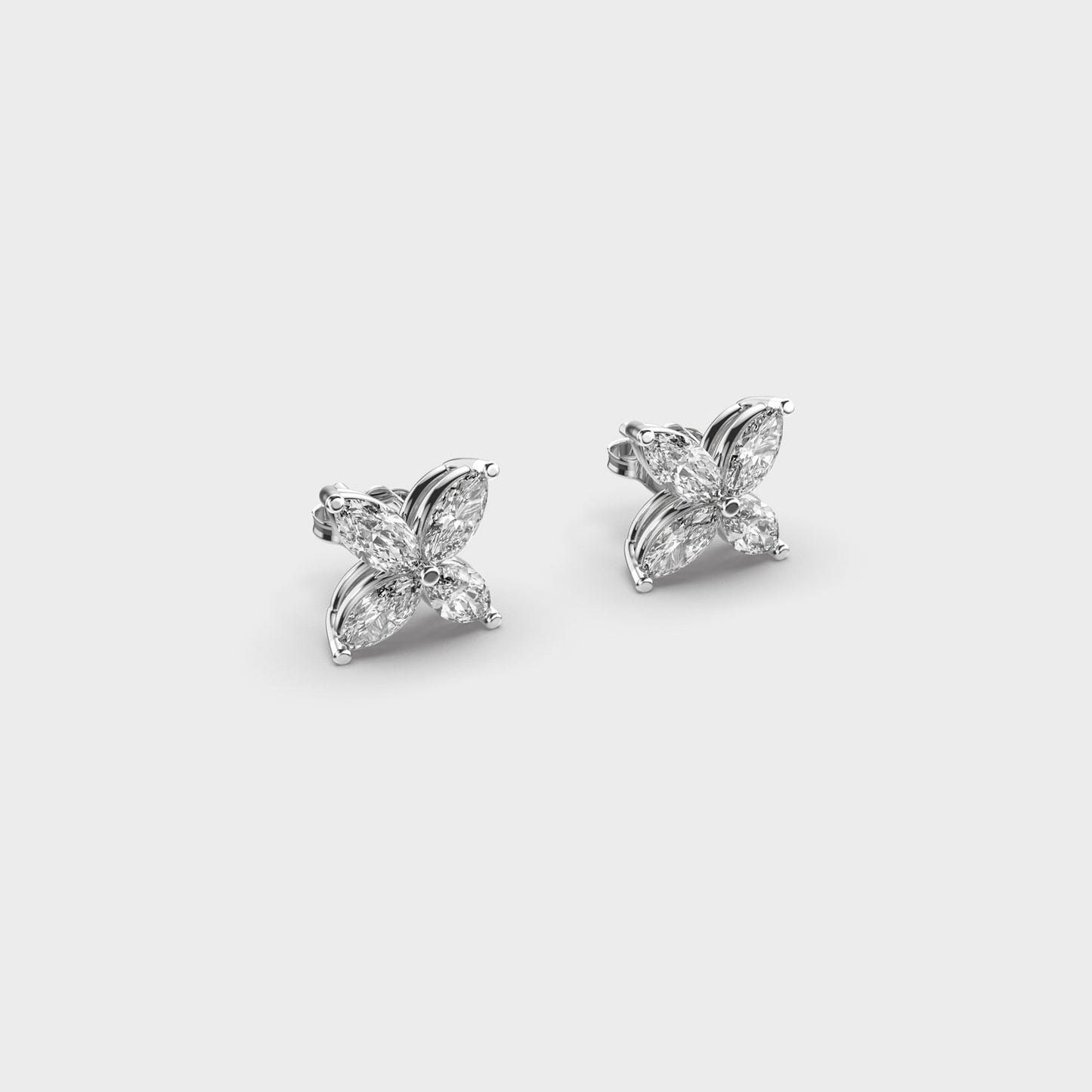 Petite Flora Diamond Studs