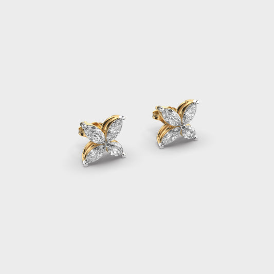 Petite Flora Diamond Studs