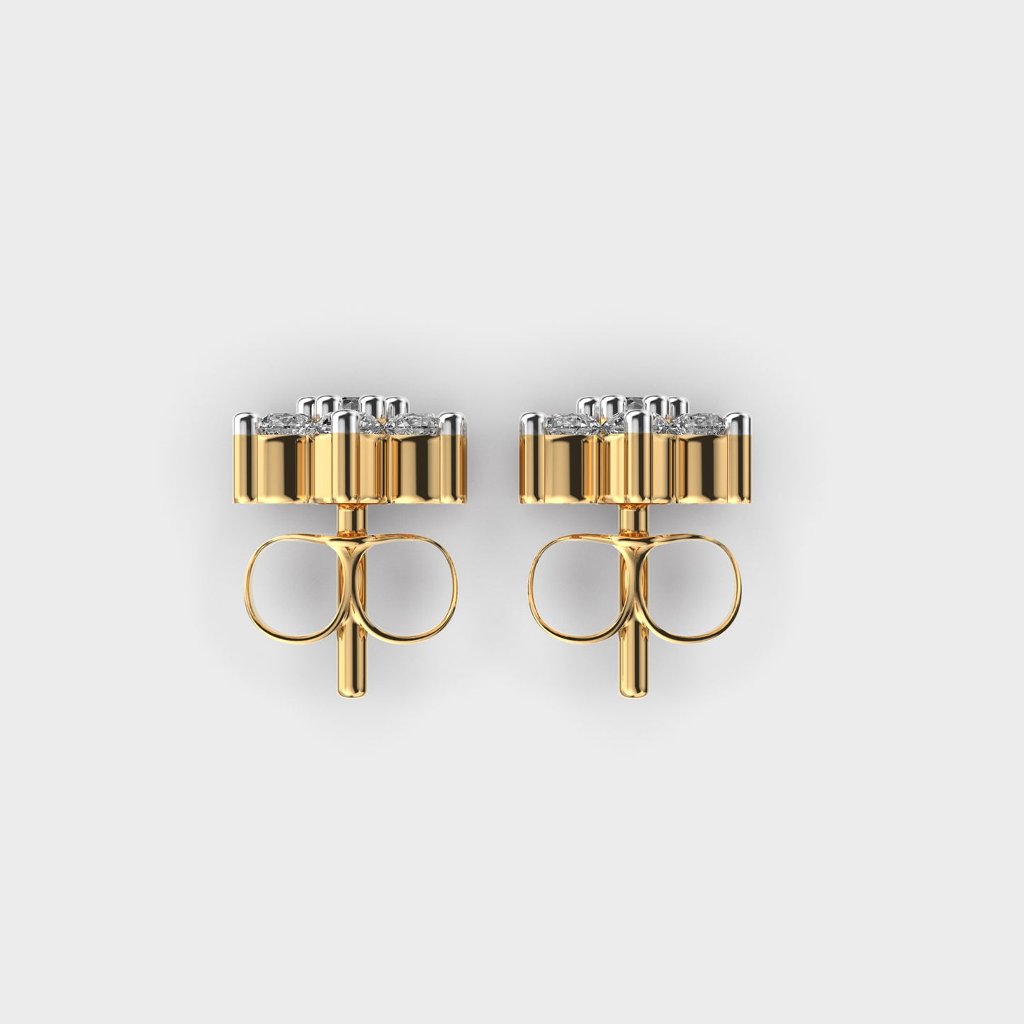 Blooming Peony Diamond Studs