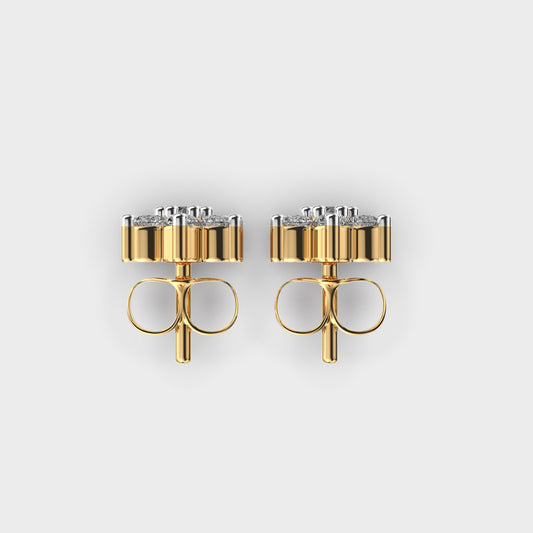 Blooming Peony Diamond Studs