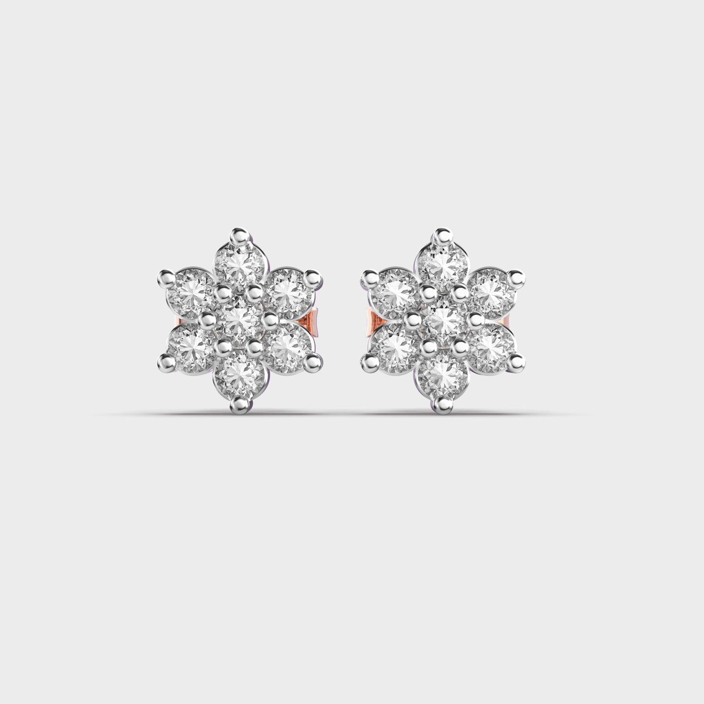 Blooming Peony Diamond Studs