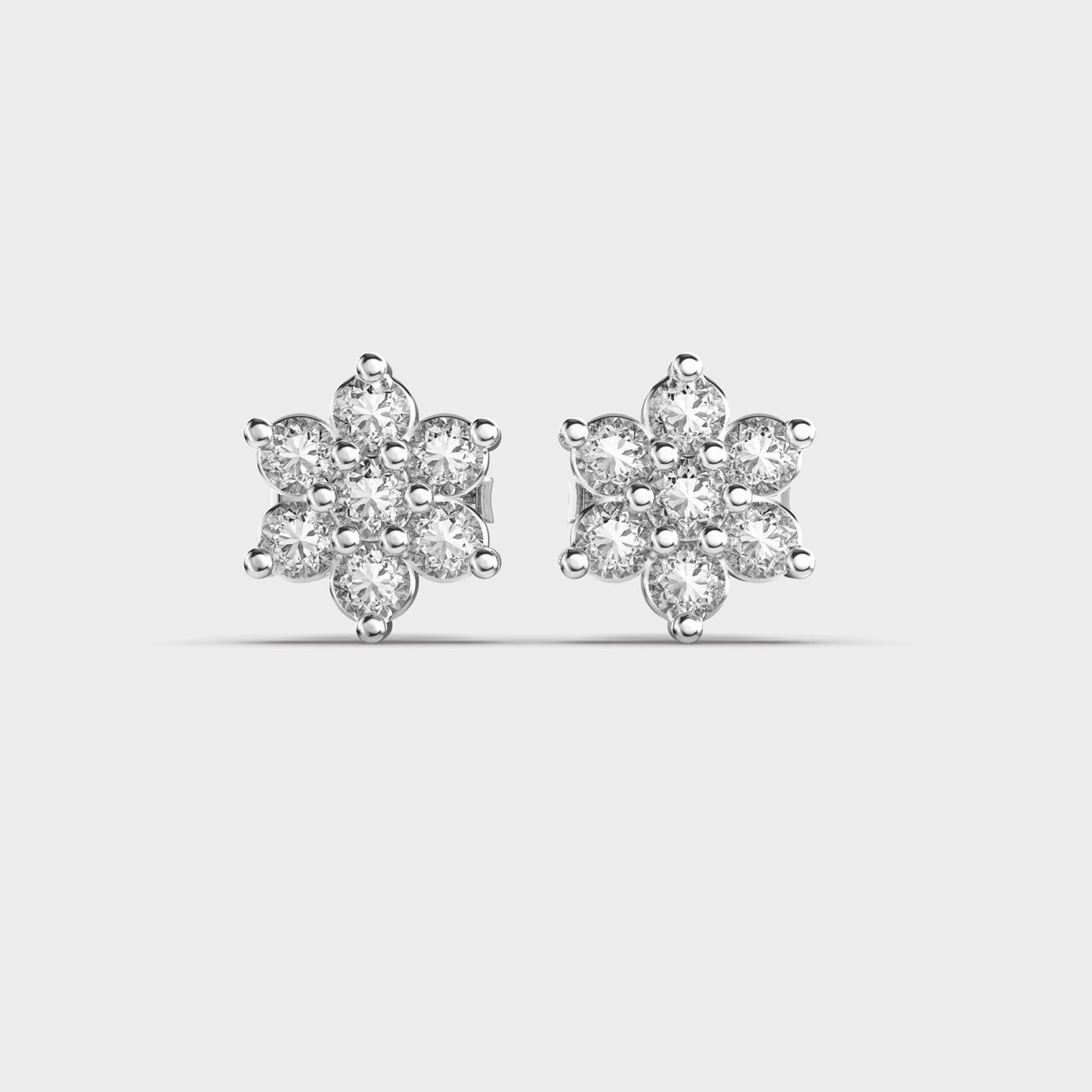 Blooming Peony Diamond Studs