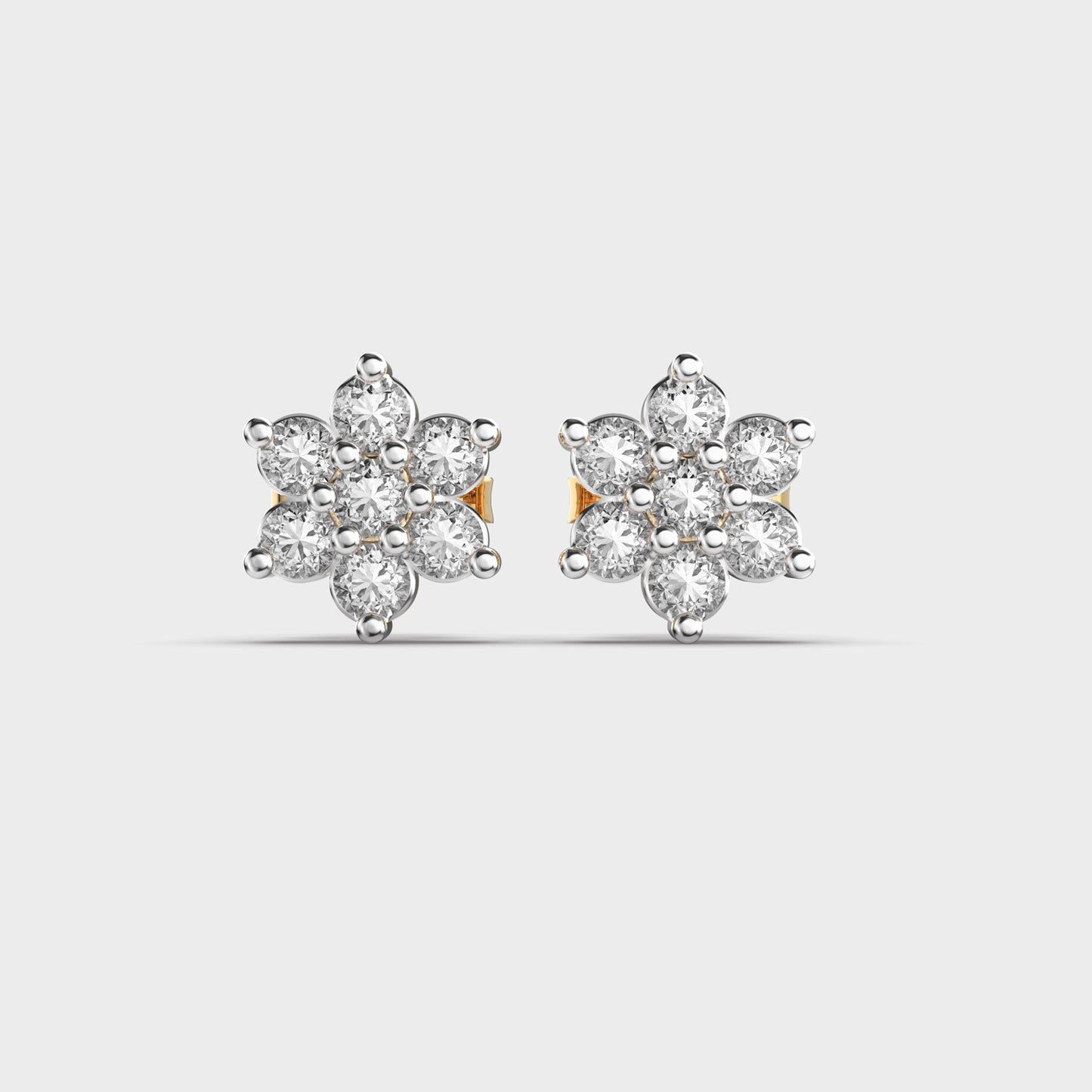 Blooming Peony Diamond Studs
