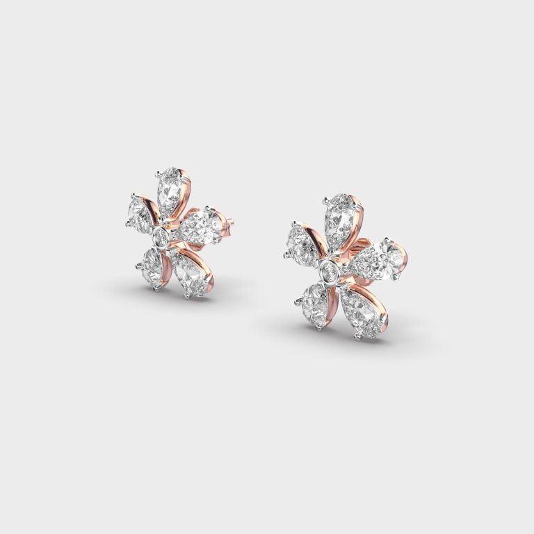 Simple Daisy Diamond Studs
