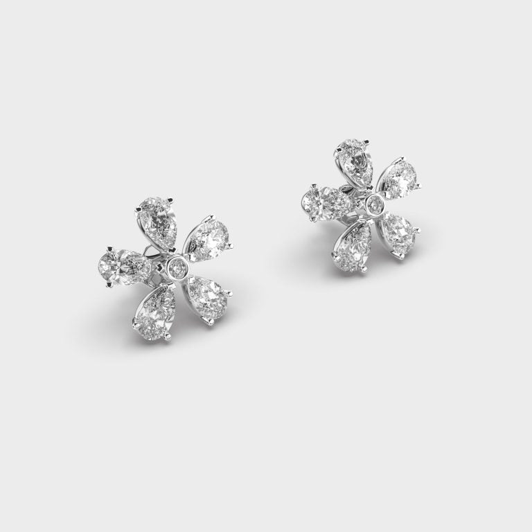 Simple Daisy Diamond Studs