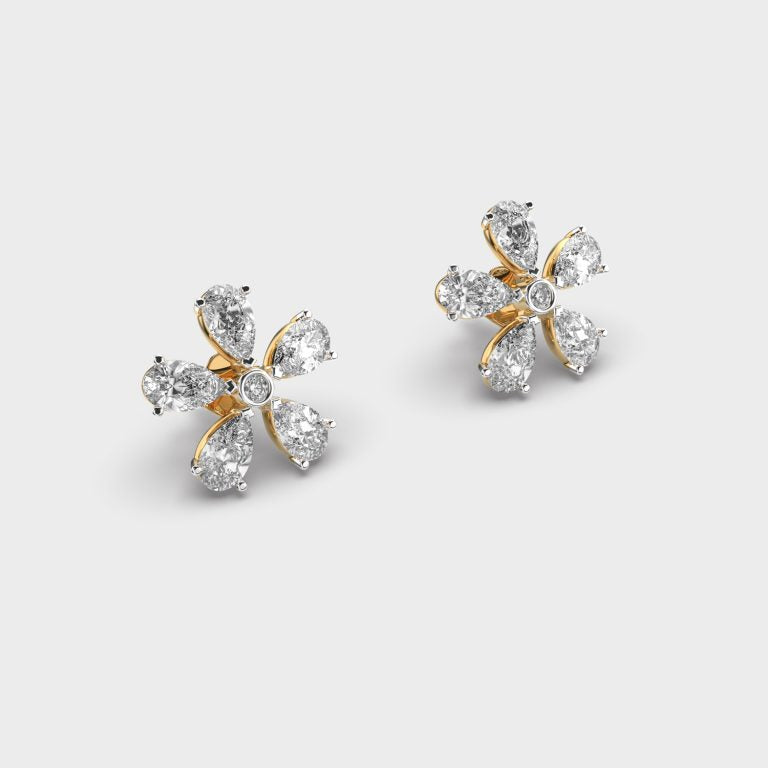 Simple Daisy Diamond Studs