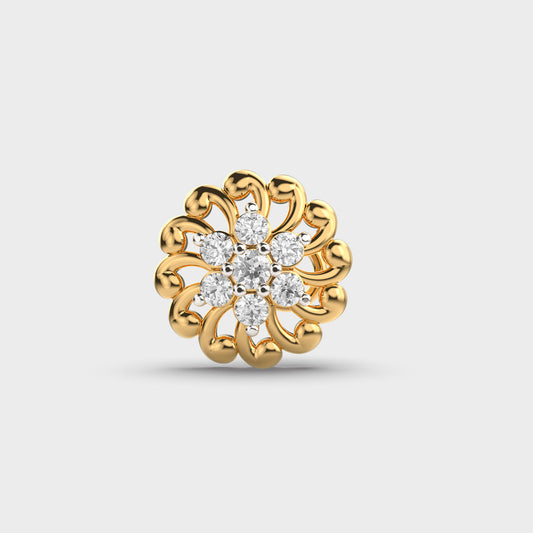 Swirling Disc Diamond Nosepin