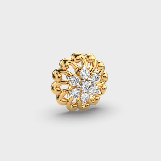 Swirling Disc Diamond Nosepin