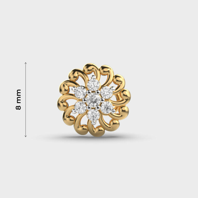 Swirling Disc Diamond Nosepin