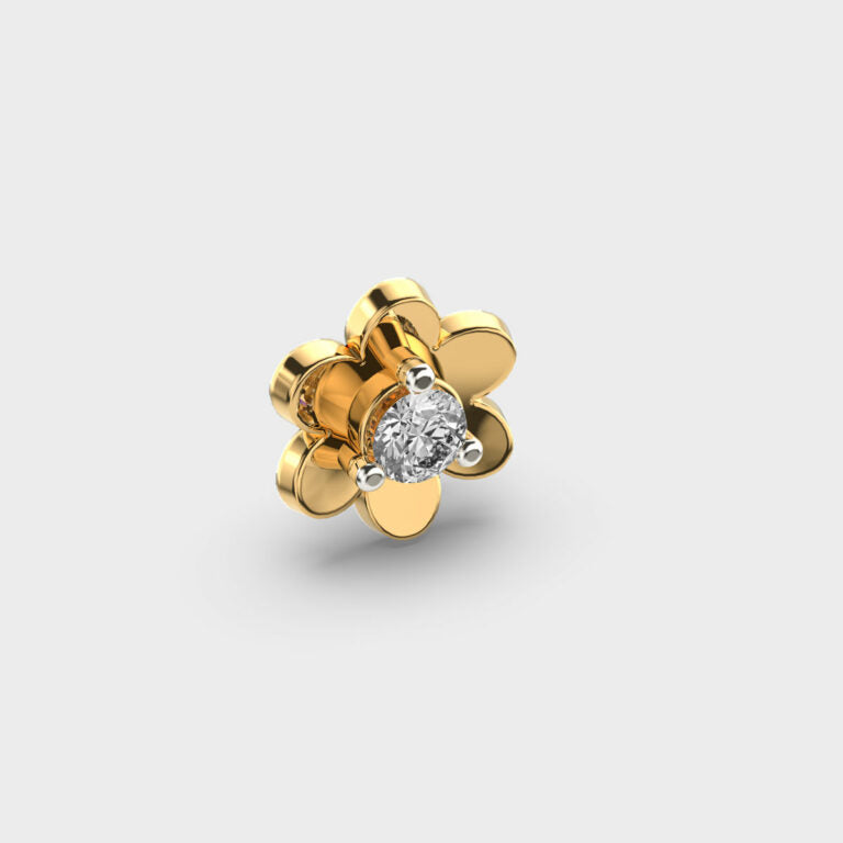Dainty Blossom Diamond Nosepin