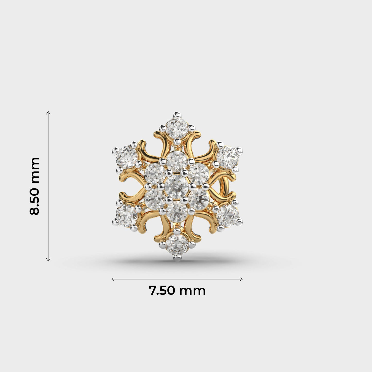Enticing Snowflake Diamond Nosepin