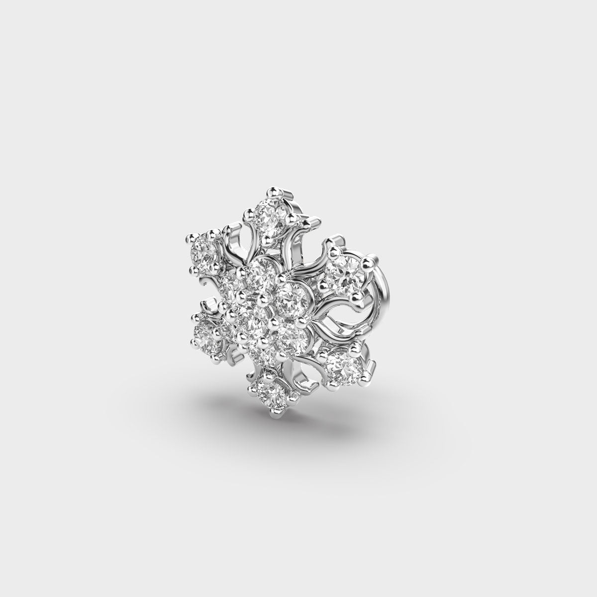 Enticing Snowflake Diamond Nosepin