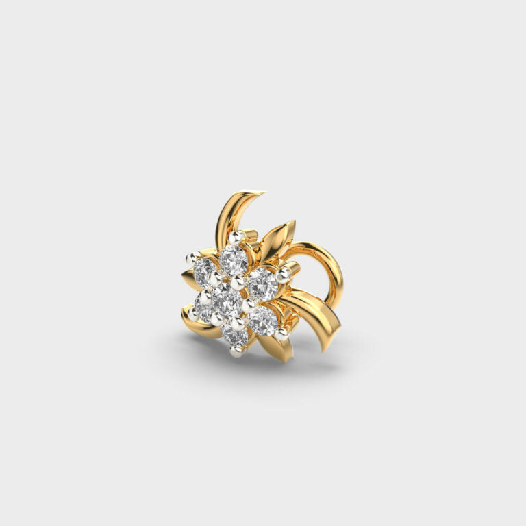 Flaring Posy Diamond Nosepin