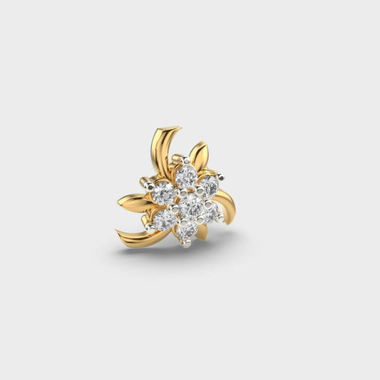 Flaring Posy Diamond Nosepin